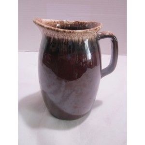 Vintage Hull Pottery Brown Drip Small Pitcher Creamer/Syrup Oven Proof USA